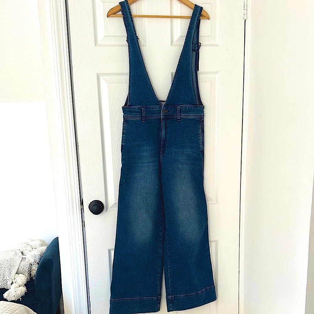 Free People Blue Denim Jeans Overalls